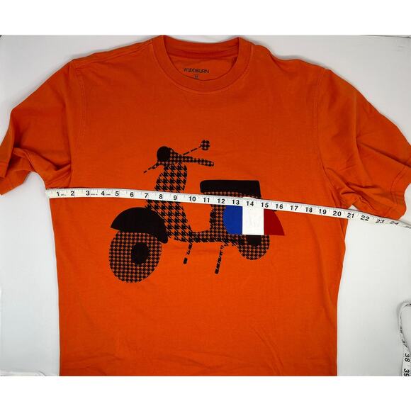Woodburn Scooter with French Flag Men's Tshirt size M PreOwned in good condition - Picture 4 of 6